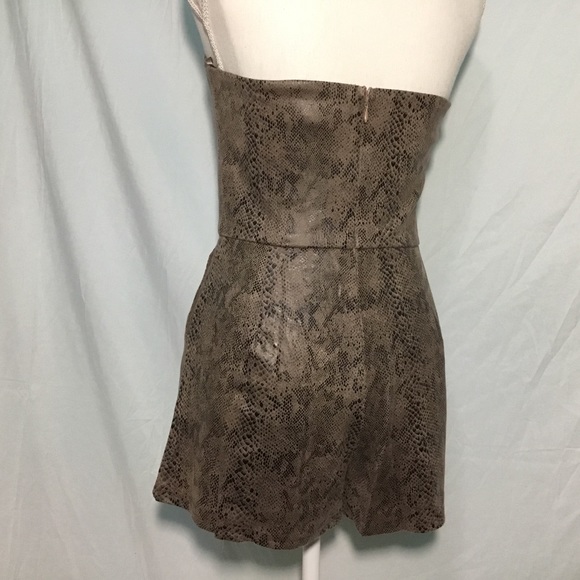 Sexy Snake Skin Faux Leather Romper - Picture 8 of 8